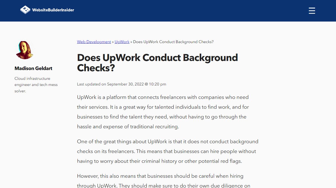 Does UpWork Conduct Background Checks? - WebsiteBuilderInsider.com